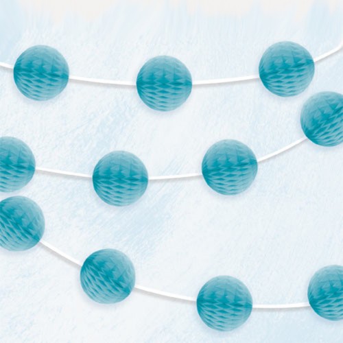 Grinalda Mini Bolas Papel Azul